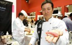 Chef fillets giant 50kg tuna during Gulfood demo