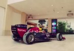 VIDEO: F1 car takes spin around new Yas Mall